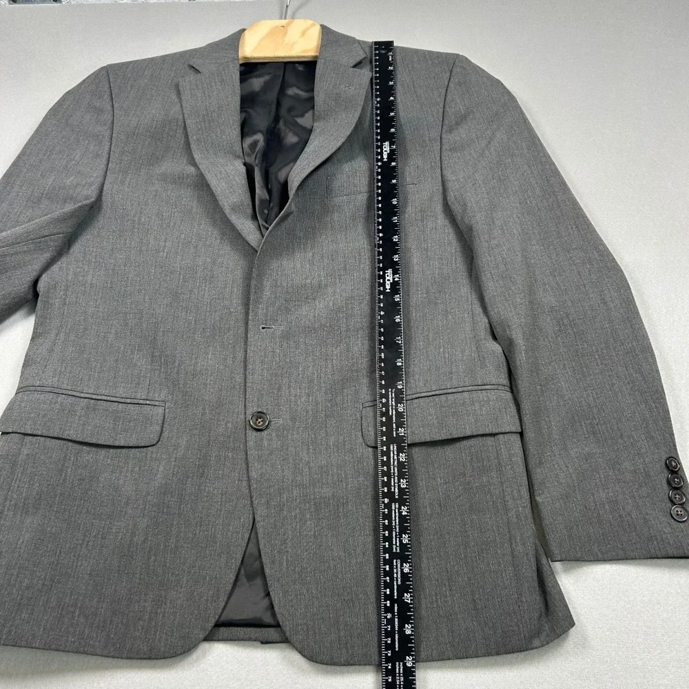 Chaps Mens Suit Jacket Blazer 40R Gray‎ Stretch Two Button Notch Lapel 40 R FLAW